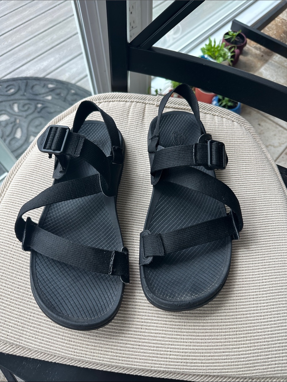 Chaco Black Men's Webbing Strap Sandals